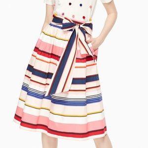 NWT Kate Spade Berber Stripe Midi Skirt